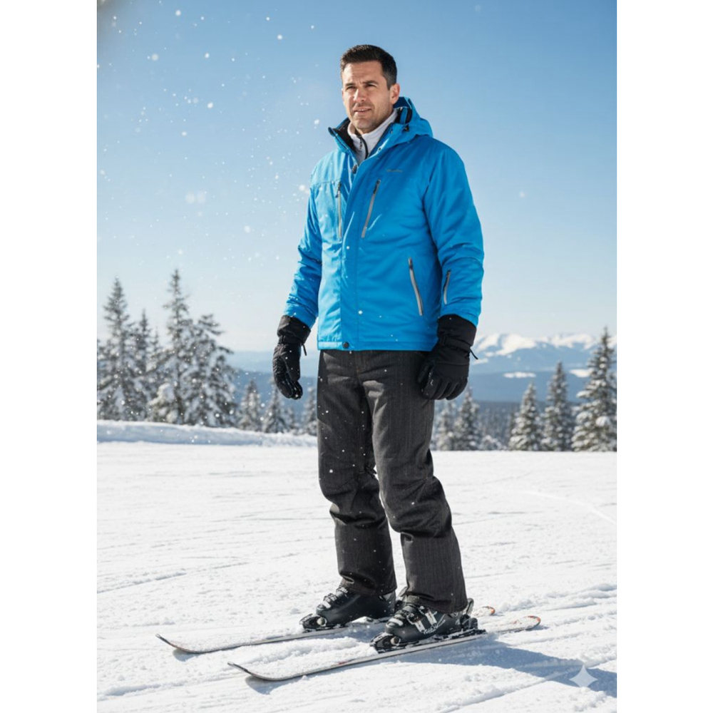 Men's Aperture Gray Ski Snowboard Pants Medium with Red Lining